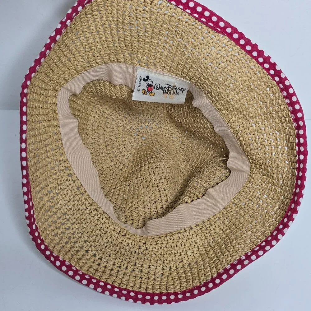 Minnie Mouse Sun Garden Hat WDW Walt Disney World 56cm 100% Paper Vintage